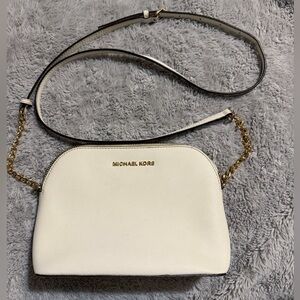 Michael Kors White Dome Crossbody Bag
